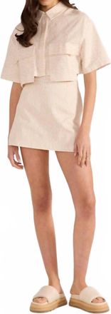 Minkpink Bonnie Mini Skort In Beige