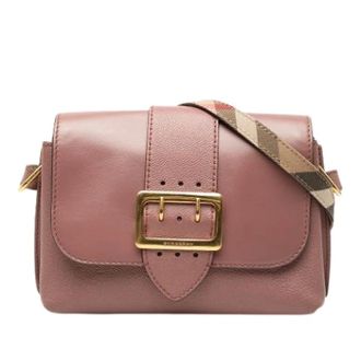 Burberry Pre-owned Cross Body Bags, female, Pink, Size: ONE SIZE Pre-owned Medley Buckle Crossbody Bag
