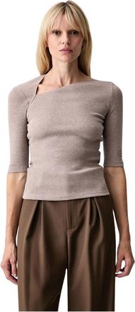 Maison Margiela T-Shirts - Dames - Longsleeves - Bruin - S - Tops