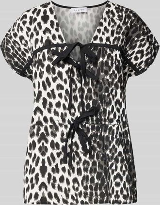 Oh April Blusenshirt mit V-Ausschnitt Modell Freya in Anthrazit Melange, Gr&ouml;&szlig;e XL