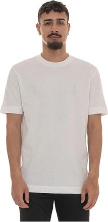 HUGO BOSS H-Thompson-237 T-shirt met ronde hals - Heren - Ronde hals truien - Wit - 3XL - Katoen - Truien & Vesten