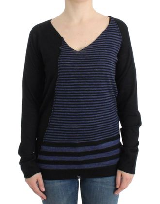Costume National striped V-neck Womens sweater
