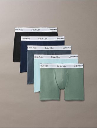Calvin Klein Mens Icon Cotton Stretch 5-Pack Boxer Brief - Multi - XL