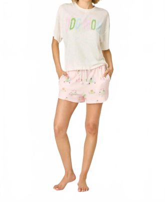 PJ Salvage Pupcation Palm Shorts In Light Pink