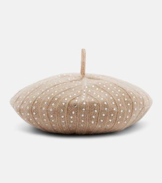 Max Mara Svelto embellished cashmere beret