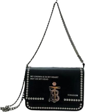 Burberry Pre-owned Leren Schoudertas - Dames - Vintage Schoudertas - Zwart - ONE Size - Leer - Vintage