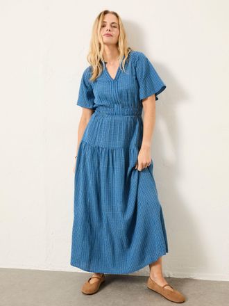 Fat Face FatFace Rowen Blue Regular Midi Dress