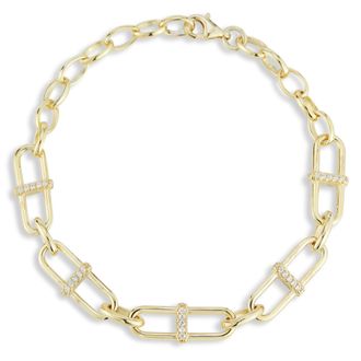 Glaze Jewelry Sterling Silver Oval Link Bracelet