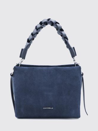 Coccinelle Boheme Suede Mini Shoulder Bag with Woven Handle