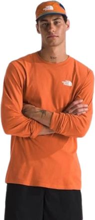 The North Face Evolution Box NSE Long Sleeve Shirt Mens Orange Cotton GBO3082