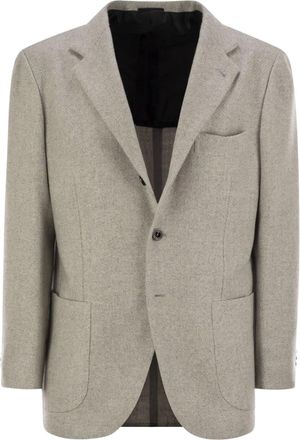 Kiton Giacca monopetto con tasche applicate - Grigio