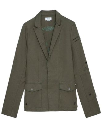 Zadig&Voltaire Virginia Camo Skull Lurex Jacket