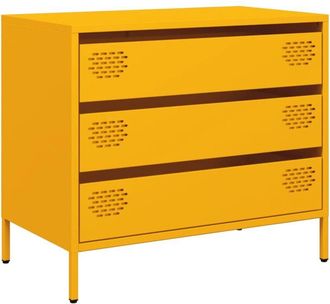 vidaXL Sideboard Mustard Yellow 68x39x58.5 cm Cold-rolled Steel Vidaxl