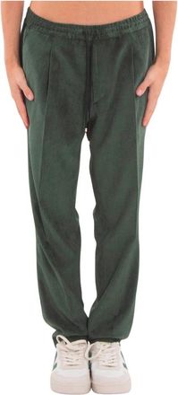 BRIGLIA 1949 Wimbledon Velvet Slim Pants - Heren - Sweatpants - Groen - S - Broeken