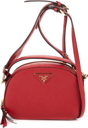 Prada Pre-owned Womens Odette Top Handle Shoulder Bag - Red - One Size
