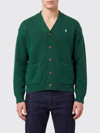 Polo Ralph Lauren Cardigan in cotone con scollo a V e logo Pony ricamato