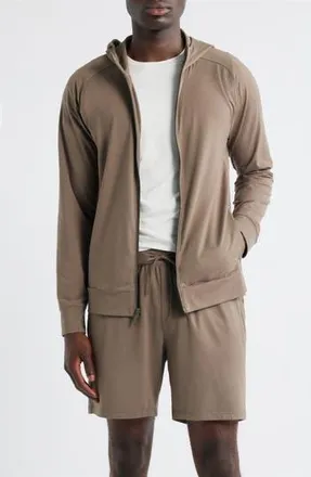 Zella Live In Performance Zip Hoodie in Brown Morel at Nordstrom Rack, Size Xx-Large