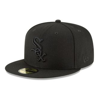 New Era Chicago White Sox 59fifty Basecap Mlb Black On Black - 7 1/2-60cm