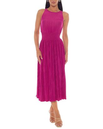 Marina Rossini Smocked Waist Midi Dress