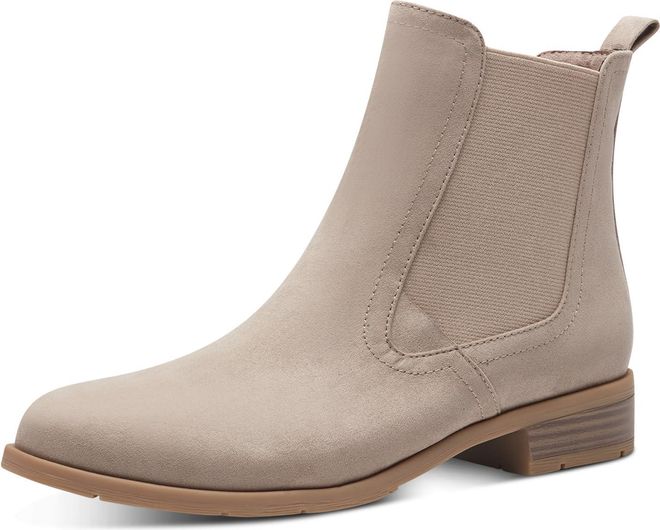 MARCO TOZZI Damen Chelsea Boots Aus Kunstleder – Elegante Stiefeletten (vegan, Weiches Futter)