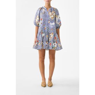 Camilla Puff Sleeve Shirt Dress in The Pottery Parlour at Nordstrom, Size Xx-Small Au