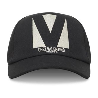 Valentino Garavani Chez Valentino Baseball Cap - Heren - Petten - Zwart - 59 CM - Katoen - Accessoires