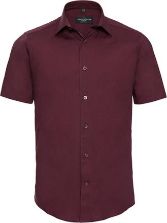 Russell Athletic Russell Collection Heren Stretch Overhemd Met Korte Mouwen (Haven)