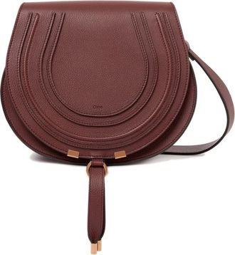 Chlo&eacute; Tassen, Dames, Bruin, ONE Size, Leer, Marcie Saddle Bag