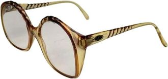 Dior Pre-owned Accessories, female, Yellow, Size: ONE SIZE Pre-owned Vintage Plastic Sunglasses