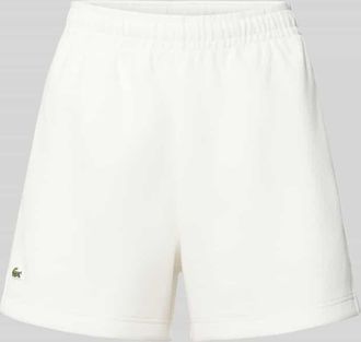 Lacoste Regular Fit Sweatshorts aus reiner Baumwolle in Offwhite, Gr&ouml;&szlig;e 42