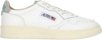 Autry White Medalist Low Suede Upper Sneakers