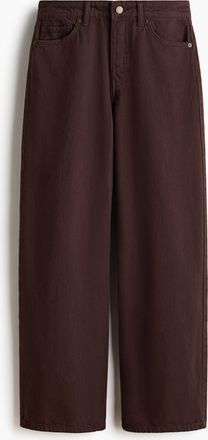 H&M Wide Regular Jeans - Brown