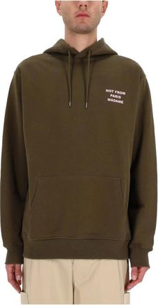 Dr&ocirc;le de Monsieur Gebreide V-hals Trui met Abstract Motief - Heren - Sweatshirts & Hoodies - Bruin - Maat: M