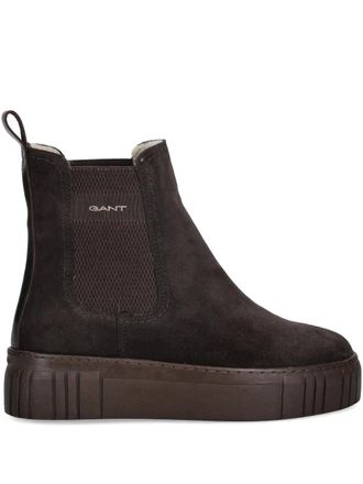 GANT Snowmont platform panelled Chelsea boots - women - Calf Suede/Fabric/Wool/Rubber - 41 - Brown