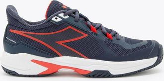 Diadora Mens Trofeo 2 Pickleball Shoe In Blue Corsair White Fiery Red
