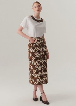 Exquise Rosalie Midi Skirt in Brown at Nordstrom, Size X-Large