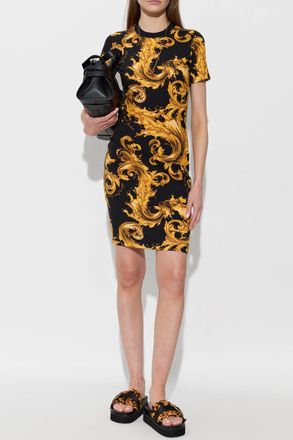 Versace Jeans Couture Platform Slides, Womens, Black