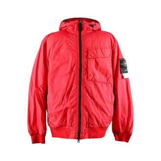 Stone Island Crinkle Reps Hooded Jacket - - Jackets - Uomo - Rosso - L