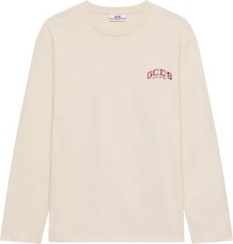 GCDS Logo Lounge Longsleeves - Heren - Longsleeves - Wit - XS - Katoen - Tops