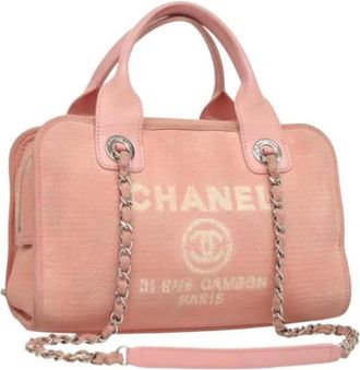 Chanel Pre-owned borse a mano di tela - - Pre-owned - Donna - Rosa - ONE SIZE