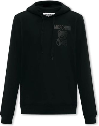 Moschino Hoodie met logo - Heren - Hoodies - Zwart - L - Katoen - Hoodies & sweatvesten