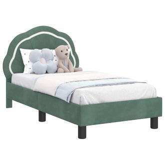 vidaXL Struttura Letto Per Bambini Con Testata Verde Mare 70 X 140 Cm Vidaxl