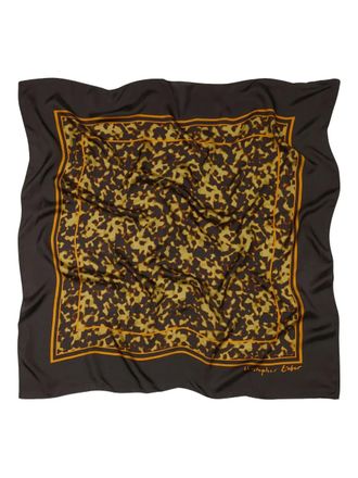 CHRISTOPHER ESBER bordered silk scarf - women - Silk - One Size - Brown