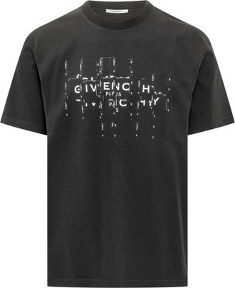 Givenchy T-shirt met fotografische negatiefprint - Heren - T-shirts - Zwart - S - Katoen - Tops
