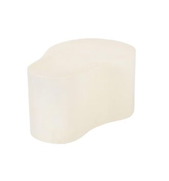 Moloo Mesa de centro orgánica de 70 cm en MDF hormigón blanco