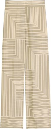 Joseph Dijon Printed Wide-leg Silk Trousers - Beige - 44 (UK16 / XL)