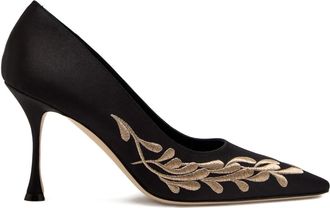Manolo Blahnik 90 mm Rabata pumps - Zwart