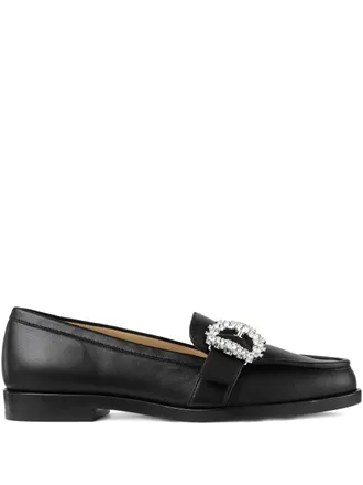 Jimmy Choo London Janelle loafers met gesp - Zwart