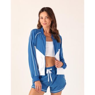 Glyder Track Mode Jacket in Sapphire Coast/white at Nordstrom, Size X-Small