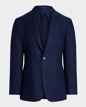 Ralph Lauren Purple Label Men & apos;s Kent Hand-Tailored Linen Suit Jacket